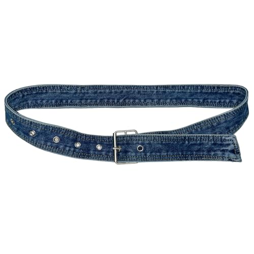 Women's Girl's Denim Waist Belt with Metal Buckle Waistband for Dress/Shirt/Pants Waist Strap Band Casual Vintage2