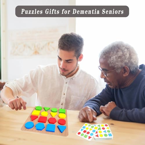TieGokii Puzzles Gifts for Dementia,Alzheimers Activities & Memory Games for Seniors,Geometric Cognitive Products for Elderly - Image 3