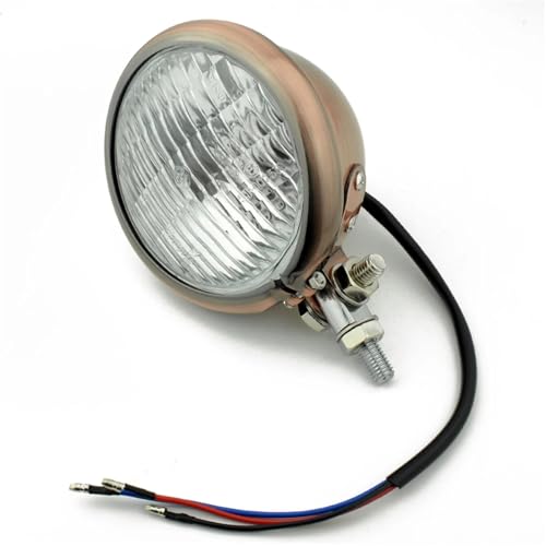 Phare antibrouillard vintage moto 4.5 pouces longue portée cuivre pour Harley Yamaha