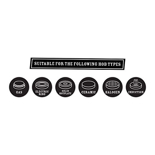 Hairy Bikers CKW2103 5 Piece Set with Lids, 16cm, 18cm and 20cm Saucepans, 28cm Frying Pan and 24cm Casserole Pot, Non Stick Coating with Riveted Secure Handles, Aluminium Main Image