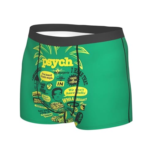 Boxer Briefs for Men,Psych Pineapple Quote Print Breathable Trunks Underwear, Gym Boxer Briefs Comfort Fit2