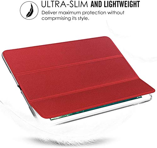 Image of DuraSafe Cases for iPad 8.3 Inch Mini 6th [ Mini 2021 6 Gen ] A2567 A2568 A2569 MK7M3HN /A MLWL3HN /A MK7R3HN /A MK7P3HN /A MLWR3HN /A MK7X3HN /A MK7V3HN /A MK893HN /A MK8E3HN /A Smart Flip Case - Red