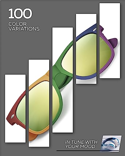 Image of Retro Rewind Polarized Sunglasses for Women Men - UV400 Classic Square Vintage Shades Trendy Unisex Sun Glasses
