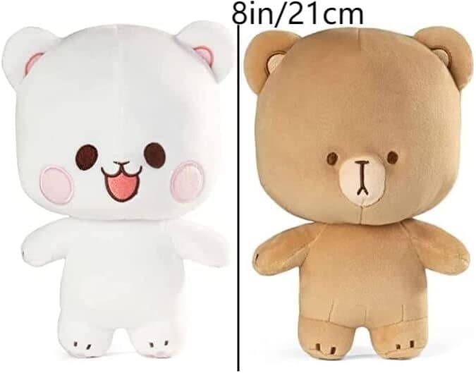 Amazon.co.jp: ミルクとモカのぬいぐるみ、8インチ/21cmのミルクとモカ