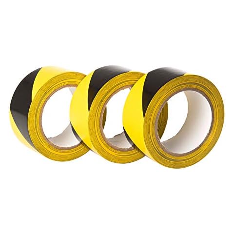 GTSE Black and Yellow Hazard Tape, 50mm x 33m Cover