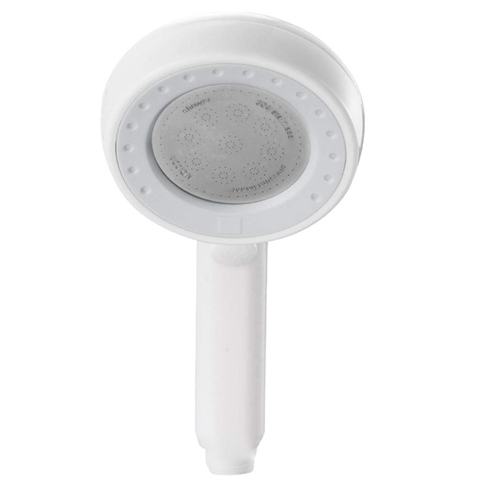 Cabezal de ducha de mano de alta presión con potente rociador, multifunción, regulador de flujo de baño, material ABS, azul (color: blanco)