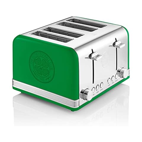 Swan Celtic 4 Slice Retro Toaster, Green, Electronic Browning Controls, 1600W, ST19020CELN Cover