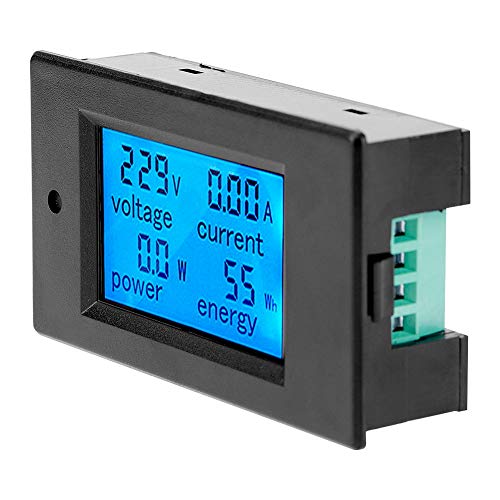 Hztyyier AC Digital Power Meter Monitoring Tool 100A for Power Distribution Control Equipment LCD Display