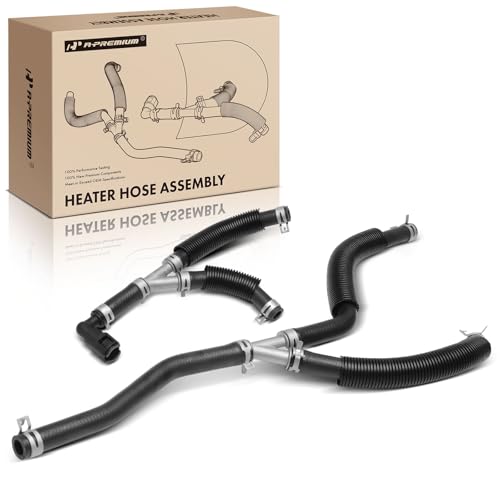 A-Premium Supply and Return HVAC Heater Hose Assembly Compatible with Chrysler & Dodge Models - Town & Country 2011-2016, Grand Caravan 2011-2020 - V6 3.6L, with Auxiliary Heater
