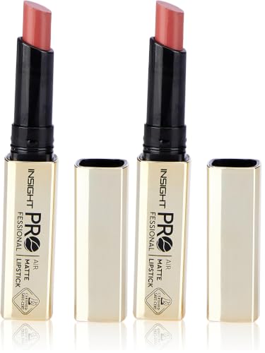 Image of INSIGHT Professional Air Matte Lipstick | Smooth Finish | All Day Comfort | Infused with Rosehip Oil and Avocado Butter | One Swipe Color - (Pocahontas) (3g) (Pack of 2)