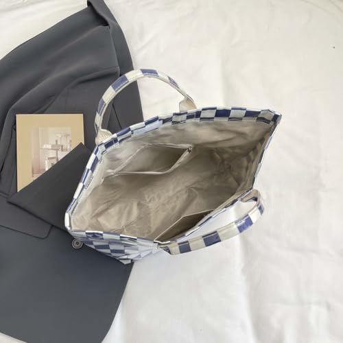 Image of Lushandy Striped PVC Tote Bag for Women, Waterproof Plastic Tote Bag for Beach Pool Large Top Handle Travel Hobo Handbag