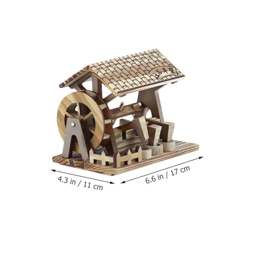 Moulin à eau miniature en bois VANZACK déco bureau salon - 3
