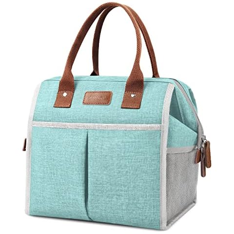 Lunch Bag for Women & Men, Large Insulated Lunch Box Cooler Tote Bags, Adult Reusable Lunch Boxes with Water Resistant for Work, Travel and Picnic (Light Green) Cover