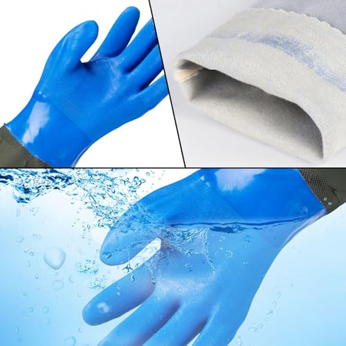 1 Paar Schutzhandschuhe Und 1 Schutzmaske, Wasserdichte Gummihandschuhe, Hitzebeständige Handschuhe, Rutschfeste Handschuhe, Arbeitszubehör Für Den Außenbereich