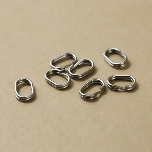 Tanjun GDF122 20Pcs Oval Double Jump Rings For Jewelry Making, Key Rings thumb #1