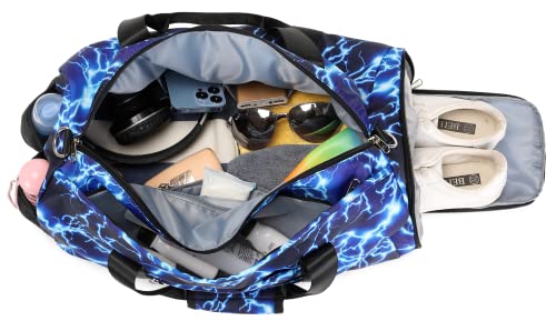 Sport Bag for Boy Duffle Gym Bag Overnight Travel Weekender Sleepover Bags With Shoe Compartments and Wet Pocket Carry On Bag3