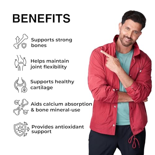 Image of OYB Bone Buddy Tablets with Vitamin D3, C, E, Collagen & Magnesium - Bone Strength & Joint Flexibility Support, Promotes Healthy Cartilage & Mobility, 30 Tablets