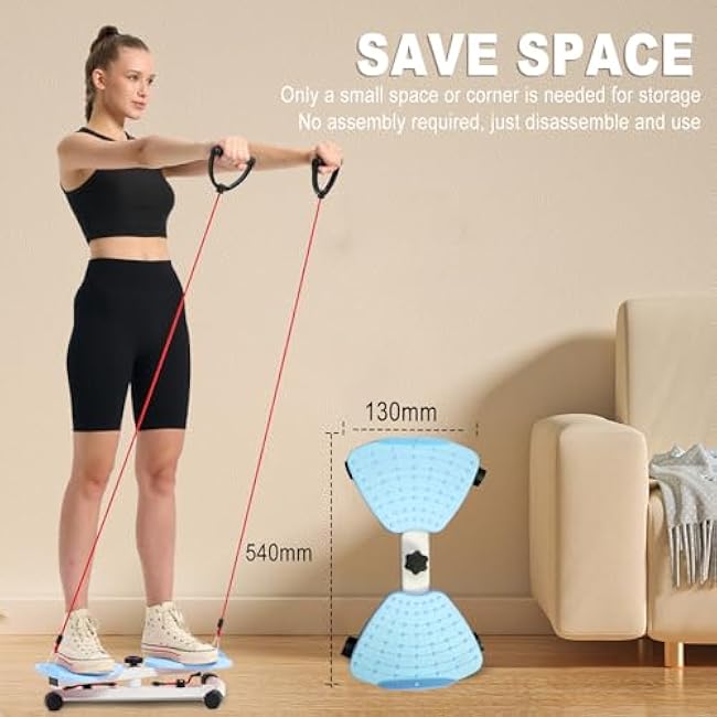 HOTWAVE Waist Twister Board ¨C 360¡ã Rotating Fitness Board for Core Workout, Weight Loss, and Waist Toning ¨C Non-Slip Surface with Adjustable Resistance ¨C Home Exercise Equipment for Men & Women