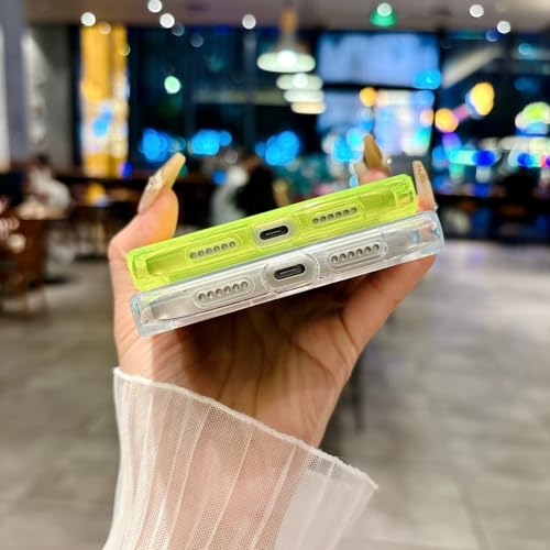 Coque rectangulaire iPhone 17 Pro jaune silicone anti-jaunissement