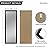 NeuType Full Length Mirror 43"x16" Large Mirror Bedroom Locker Room Standing Hanging Mirror Dressing Mirror, Black(No Stand)