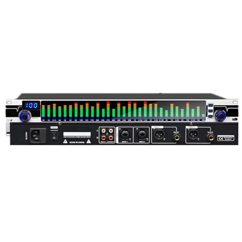 Égaliseur graphique professionnel à 2 canaux avec stéréo 31 bandes, 10 effets prédéfinis, réglage indépendant des basses/moyens/aigus pour une qualité sonore HD dans les studios d'enregistrement
