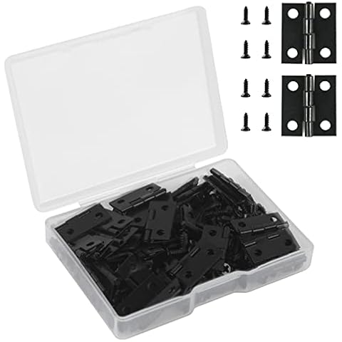 VIPMOON 50 Pcs Mini Hinge for Wooden Jewelry Box Small Box Hinges Cabinet Decoration Cover