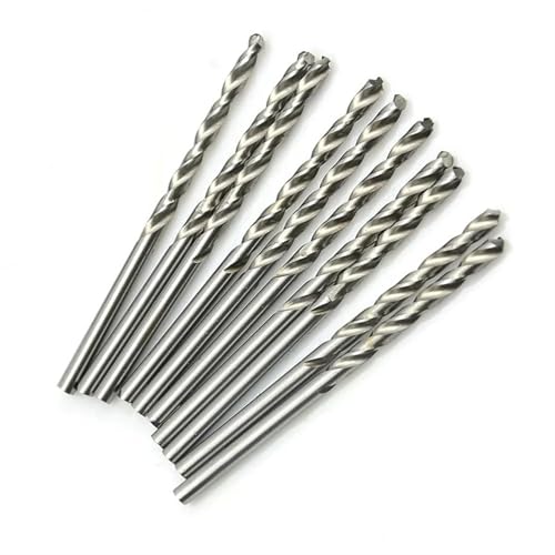 Foret hélicoïdal 1.2mm HSS 4241 queue droite pour perceuse électrique, lot de 10 pièces