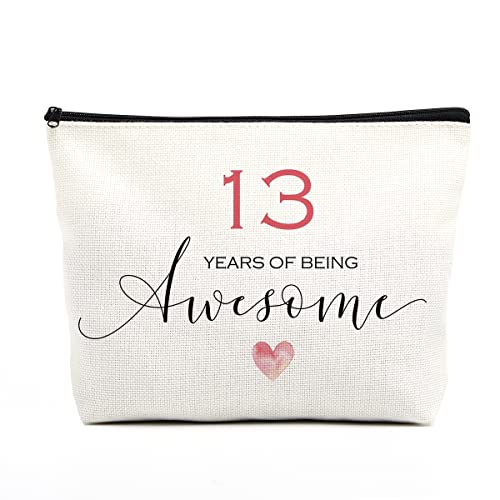 Inspirational 13th Birthday Gifts for Her - Makeup Bag & Decorations for Girls Turning 13