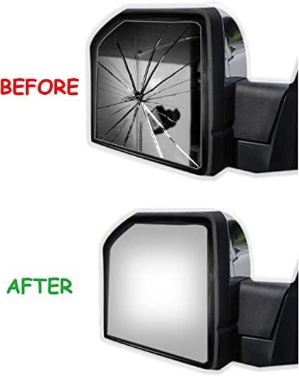 WLLW Mirror Glass Replacement for 2003-2017 CHEVY EXPRESS 2500 LH Left Driver Side