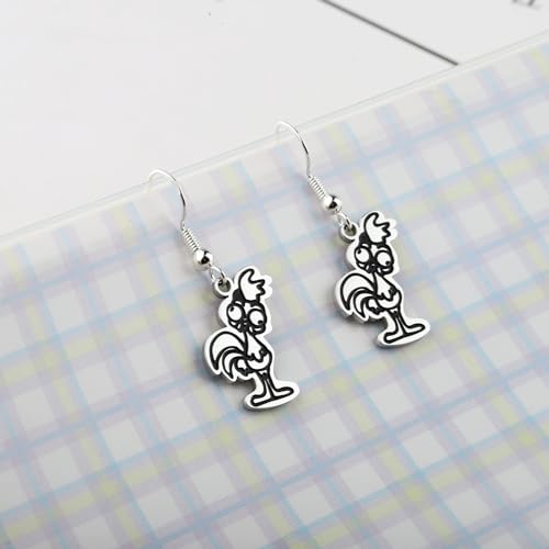 WSNANG Cartoon Movie Inspired Gift Chicken Earrings Funny Chicken Mom Chicken Jewelry Fairy Tale Movie Lover Gift3
