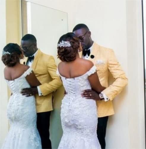 TRHTX Women's Off Shoulder Wedding Dresses for Bride Mermaid Bridal Gowns Lace Wedding Gowns2