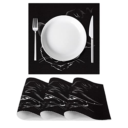 Sets de table chat noir pour protéger les tables des taches et rayures - 5