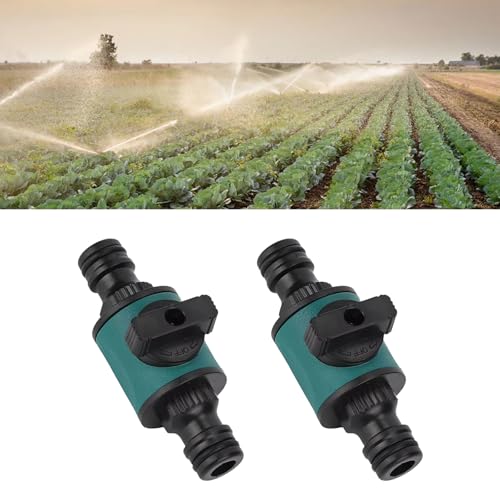 DENGUJD 散水コネクタ 水道ホースジョイント 水道管バルブ 止水栓 水量調整 蛇口用 ホース接続部 ニップル接続 交換用 散水栓 家庭菜園・農業生産・家庭洗車用 2個セット 双方向おしゃぶり