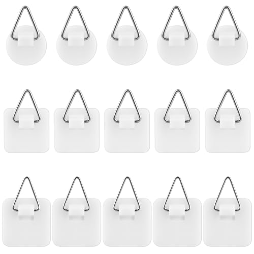Simarro 15PCS Adhesive Picture Hanging Hooks