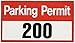 Brady 96250 Parking Permits, Rearview, White/Blue
