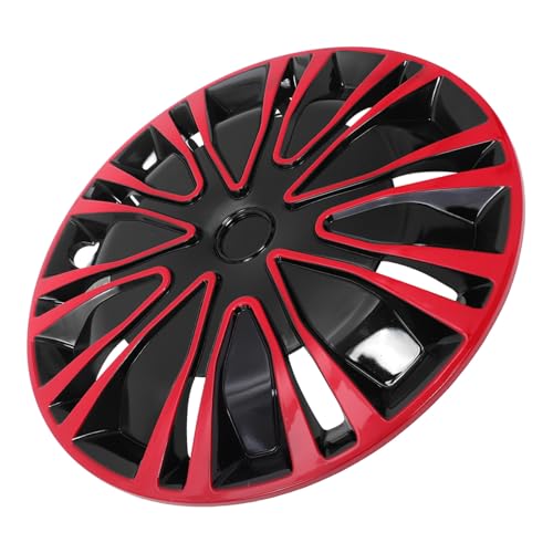 Enjoliveurs de roue 15 pouces ULTECHNOVO haute résistance noir et rouge