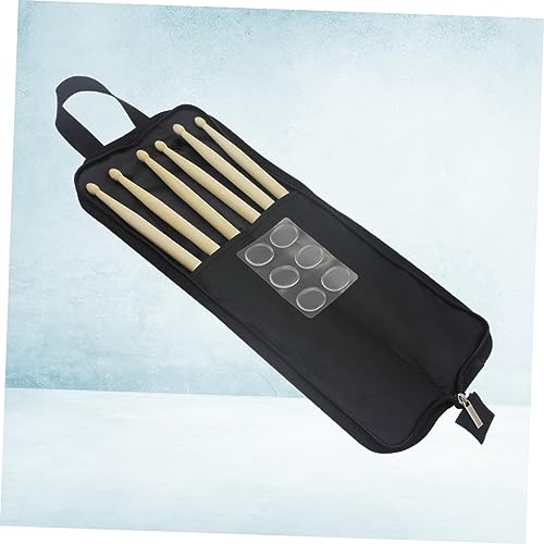 Toyvian 3 Pçs 1 Conjunto Saco De Baqueta Tambor Mute Pads Tambor Silenciador Baquetas Mudo Tambor Si