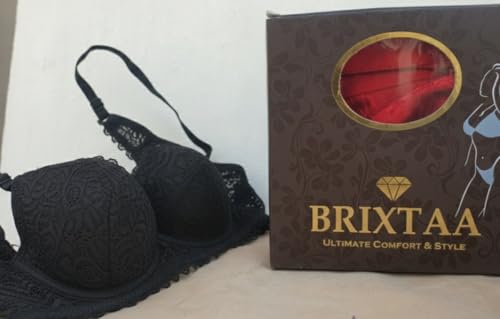 Image of Premium Women's Floral Lace Non-Padded Full Coverage Bra - Wire-Free Support Bralette in Nude