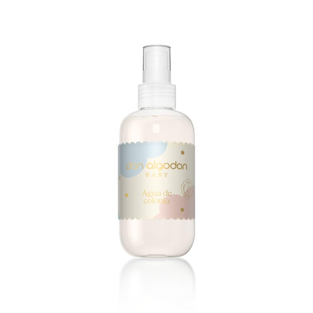 Agua de Colonia Don Algodón Baby 200 ml | Fragancia Suave para Bebé con Notas Cítricas Florales | Origen Natural Apta Recién Nacidos Vegana Hipoalergénica