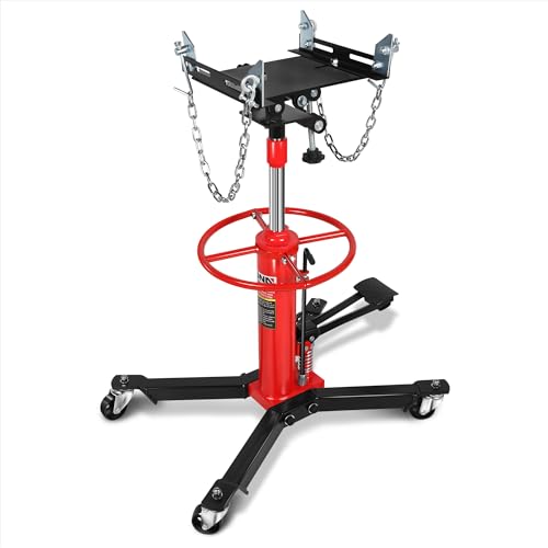 Image of DNA Motoring Hydraulic Transmission Jack - 1 /2 Ton 1100 lbs Capacity High Lift Telescoping Floor Jack Stand,33 inch-70 inch Lifting Range,TOOLS-00320
