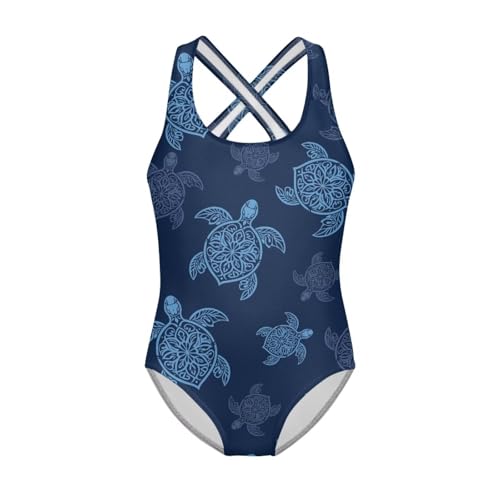 Image of Girls One Piece Swimsuit Teens Cross Back Summer Beach Wear for 5-14Y