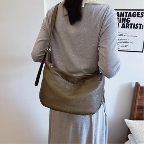 Hobo Bag for Women Soft Vegan Leather Crossbody Shoulder Handbag Slouchy Zipper Purse Casual Everyday2