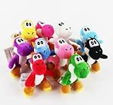 Nuciferi Lovely Japanese Anime Yoshi Plush Figure Toys, 10 Pcs/Set Yoshi Stuffed Dolls Cute Collections for Children Xmas Gifts 4 Inch