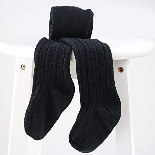 Image of Baby Toddler Girls Tights Seamless Cable Knit Cotton Leggings Pants Stockings for Infant Baby Girl