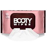 BOOTY WIPES Flushable Wipes for Women - 80-Count Wet Wipes for Adults - pH-Balanced Feminine Wet Tissue with Vitamin E and Aloe - Gentle Feminine Hygiene Body Cleansing Cloth - No Fragrance Large