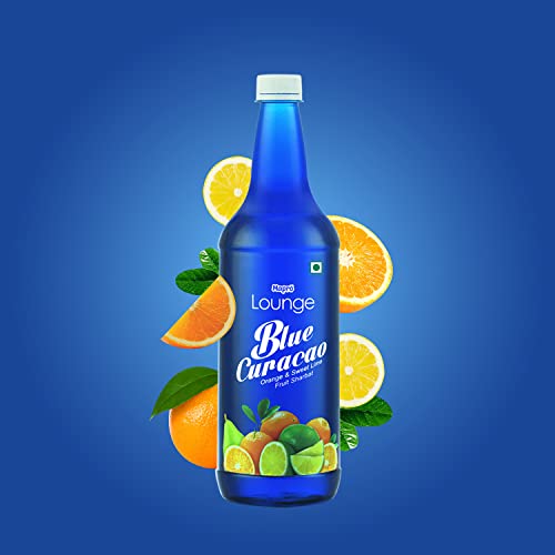 Image of Mapro Lounge Blue Curacao Orange Cocktail Mixer Mocktail Citrus Blue Mocktail Fruit Syrup - 1L |Contains Real Fruit Juice| Gluten Free| Zero Cholestrol (Pack of 3)