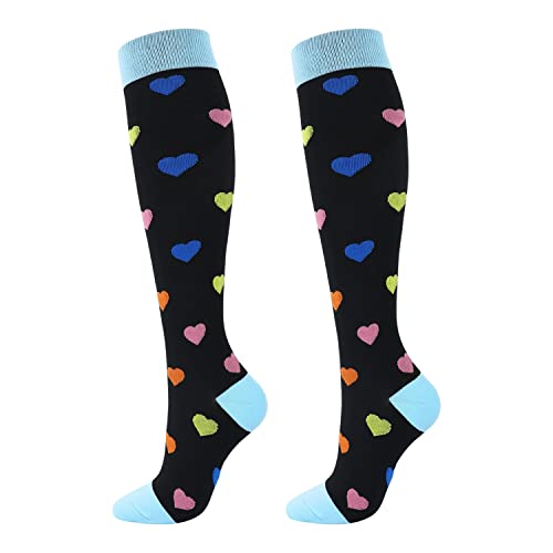 Junely 15-20 mmHg Heart Compression Socks