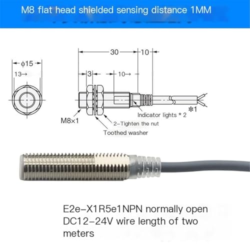 Capteur de proximité métallique M8 E2E-X2ME1 à détection rapide sans contact 24V