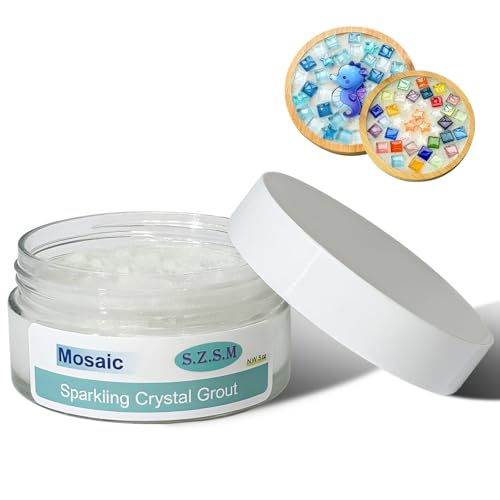 Mosaic Grout for Crafts, Sparkling Colorful...