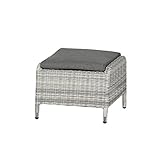 wetterfest Siena Garden Cando Hocker, Eisgrau, 53.5x58x42.5 cm